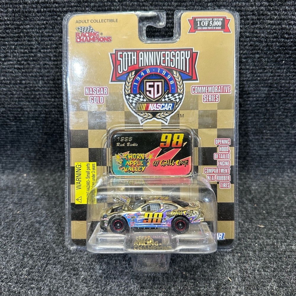 Racing Champions 05052 NASCAR‎ 50th 1:64 Gold Die-cast Car 1998 Rich Bickle #98